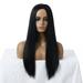 NUZYZ Wig Women Long Straight Center Parting Synthetic Wig Faux Hair Hairpiece for Party