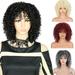 NUZYZ Wig Women African Fluffy Curly Short Hair Matte High Temperature Fiber Wig Hairpiece