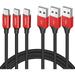 3A Fast Charging USB C Cable [3ft 3-Pack] - Braided Charger Cord for Samsung Galaxy Pixel LG Moto