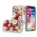 For Iphone 15 Pro Full Diamond With Ornaments Case Cover - Ultimate Multi Ornament Red