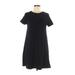 Trafaluc by Zara Casual Dress - A-Line Crew Neck Short sleeves: Black Print Dresses - Women's Size Medium