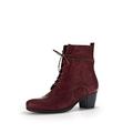 Gabor Women Ankle Boots, Ladies Lace-up Ankle Boot,Removable Insole,lace-up Boot,Low Boots,Short Boots,Zipper,Dark-red,40 EU / 6.5 UK