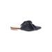 Topshop Mule/Clog: Slip-on Chunky Heel Feminine Black Solid Shoes - Women's Size 40 - Open Toe