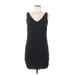 Old Navy Casual Dress - Shift V Neck Sleeveless: Black Solid Dresses - Women's Size Medium