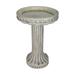 Ophelia & Co. Mifflinville Glass Fiber Reinforced Concrete (GFRC) Pedestal Birdbath Concrete in Gray | 24 H x 16 W x 16 D in | Wayfair