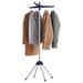 Rebrilliant Merren 25.6" Metal Clothes Rack Metal in Gray/Blue | 59 H x 25.6 W x 25.6 D in | Wayfair 3F1FD03185DD456BA9F4A4164D6ADBBC