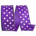 The Holiday Aisle® 1-1/2"x10yd Satin Striking Dots Value Wired Edge Ribbon in Indigo | 1.5 H x 4 W x 4 D in | Wayfair