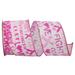 The Holiday Aisle® 2-1/2"X10Yd Cancer Awareness Words Wired Edge Rd Ribbon, Polyester in Pink | 2.5 H x 4 W x 4 D in | Wayfair