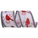 The Holiday Aisle® 2-1/2"X10yd Silver Cardinal Holly Gingham Check Wired Edge Rd Ribbon, Polyester in Gray | 2.5 H x 4 W x 4 D in | Wayfair