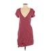 Roxy Casual Dress - Mini: Burgundy Dresses - Women's Size Small