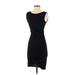 Leith Casual Dress - Bodycon Scoop Neck Sleeveless: Black Solid Dresses - Women's Size Small