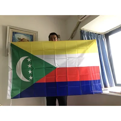 SKY FLAG Comoros flag 90*150cm hanging polyester Union of the Comoros Flag For home Decoration