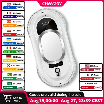CHOVERY Roboter-Staubsauger, Fensterreinigungsroboter, Fensterreiniger, elektrisches Glas, L limpiacristales, Fernbedienung Image