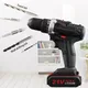 21V Electric Impact Cordless Drill High-power Lithium Battery Wireless Rechargeable Hand Drill Home