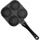 Non-stick Frying Pan Cast Iron Skillet Eggs Pancakes Kitchen Divided Nonstick Plastic Mini Omelette