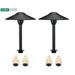 3W Landscape Pathway Lights (2 Pack) - Low Voltage Cast-Aluminum Outdoor Pathway Light and Area Light 3000K 12V Waterproof - G4 LED 3W Bulb Lighting for Yard Garden Pathway (Black)