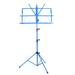 Colorful Folding Music Sheet Tripod Stand Metal Music Stand Holder for Carrying Guitar Parts and Accessories (Blue)