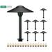 Doshine 3W Landscape Pathway Lights (8 Pack) - Low Voltage Cast-Aluminum Outdoor Pathway Light and Area Light - 3000K 12V Waterproof - G4 LED 3W Bulb Lighting for Yard Garden Pathway (Black)