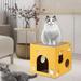 Cat Box Cats Bed Corrugated Cardboard Bed Cat Cardboard House Cat House Scratching Board for Indoor Cats Small Animals Yellow S