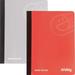 Enday Composition Notebook Wide Ruled Hard Cover School Supplies 100 Sheets Gray & Red 2 Pack