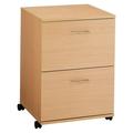 2-Drawer Mobile Filing Cabinet from BULYAXIA Natural Maple