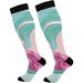 bestwell Mermaid Compression Socks Women Men Long Stocking (20-30mmHg) Travel Knee High Stockings for Athletic Sports Running Cycling Nursing (21-22) (20-30mmHg)