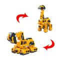 KIHOUT Deals Transforming Excavating Machinery Brachiosaurus Toys Engineering Vehicle Transformer Car Toy Pull Back Race Car Christmas Gifts For Boys And Girls