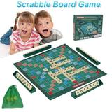 FNNMNNR Letter Matching Scrabble Board Game Original Or Travel for Kids Adults Families Families Vocabulary Challenge Time Ideal Personalized Gifts With Rotating Wooden Game Board Puzzle