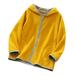 Eashery Boys and Toddlers Lightweight Jacket Baby and Toddler Boys Zip-Up Hoodies Long Sleeve Cotton Pullover Tops Jackets for Boys (Yellow 6-7 Years)