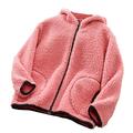 Eashery Lightweight Jacket for Boys Kids Hooded Lightweight Reversible Full Zip Shell Jacket Baby Boys Girls Top Boys Outerwear Jackets (Pink 5-6 Years)