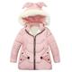 Eashery Girls and Toddlers Lightweight Jacket Knit Sleeve Denim Jacket Winter Warm Shirt Sweater Tops Jackets for Kids (Pink 1-2 Years)