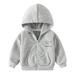 Eashery Boys Winter Puffer Jacket Baby and Toddler Boys Zip-Up Hoodies Winter Warm Shirt Sweater Tops Toddler Boy Jackets (Grey 12-18 Months)