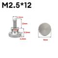 M2.5 GB834 304 Stainless Steel Knurl Head Hand Tighten Glass Lock Thumb Screw M2.5*12