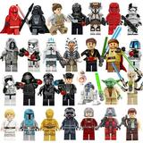 29 Pcs Star Wars Figures Building Blocks Toys Set 1.77 Inch Royal Guard Imperial Commando Luke Master Yoda Birthday Gifts for Boys and Girls Wedding Party Cake Decorations