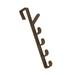 FNGZ Hooks Over The Door Hook Hanger 5-Hook Heavy-Duty Organizer Rack for Coats Hats Household Tool Brown