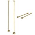 Kingston Brass CCK487 Vintage Straight Supply Line with Wall Bracket Combo Brushed Brass