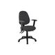 Full Lumbar 3 Lever Operator Office Chair With Adjustable Arms, Charcoal, Fully Installed