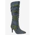 Wide Width Women's Amp Boots by Bellini in Blue Leopard Multi (Size 7 W)