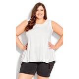 Fit N Flare Tank - white