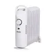 Devola Mini Oil Filled Radiator 9 Fin 800W, Free Standing Low Energy Electric Heater, Adjustable Heating Dial White