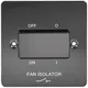Lap Black Nickel 10A Flat Plate Fan Isolator Switch