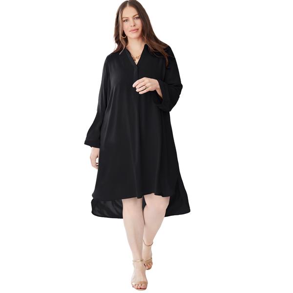 plus-size-womens-mandarin-shirt-dress-by-soft-focus-in-black--size-16-w-/