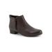 Women's Major Embossed Bootie by Trotters in Dark Brown (Size 8 M)