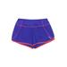 Reebok Athletic Shorts: Blue Color Block Activewear - Women's Size Small