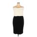 Lela Rose Cocktail Dress - Sheath Strapless Sleeveless: Black Print Dresses - Women's Size 16