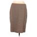 Nine West Casual Skirt: Brown Solid Bottoms - Women's Size 8