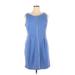 Apt. 9 Casual Dress - Sheath Crew Neck Sleeveless: Blue Print Dresses - Women's Size X-Large