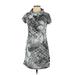 Ruby Rox Casual Dress - Shift: Gray Paint Splatter Print Dresses - Women's Size Small