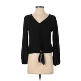 INC International Concepts Long Sleeve Blouse: Black Tops - Women's Size P Petite
