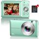 Digital Camera, Hauyince FHD 1080P 44MP Compact Camera, Vlogging Camera with 16X Digital Zoom, Powerful Cameras for Photography, Portable Mini Camera for Kids Teens Beginners-Green